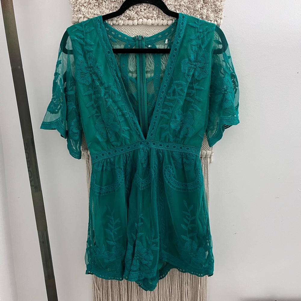 Lulus Lace Green Romper